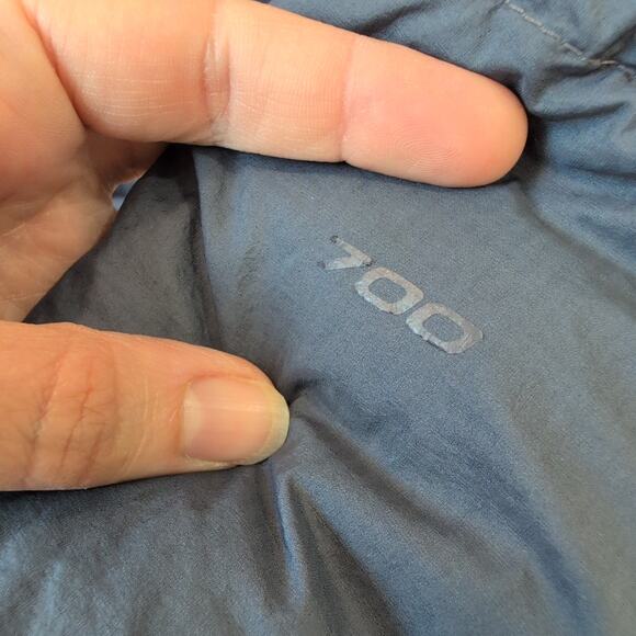 The North Face Steep Series Blue 700 Down Fill Puffer Coat Large Blue Hooded Zip - Picture 5 of 10